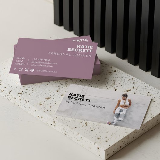 Modern & Trendy Personal Trainer Fitness Foto Visitekaartje