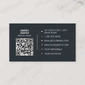 Modern Trendy Personal Trainer Fitness Foto Visitekaartje (Achterkant)