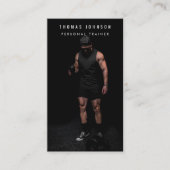 Modern Trendy Personal Trainer Fitness Foto Visitekaartje (Voorkant)