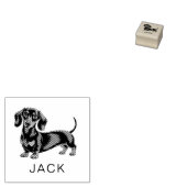 Modern Trendy Personalized Dachshund  Rubberstempel (Gestempeld)
