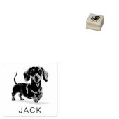 Modern Trendy Personalized Dachshund  Rubberstempel (Gestempeld)