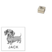 Modern Trendy Personalized Dachshund  Rubberstempel (Gestempeld)