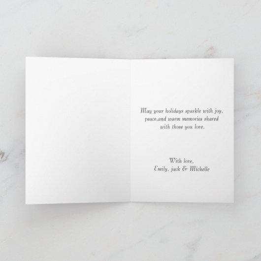 Modern Trendy Personalized Merry Christmas Snowman Feestdagen Kaart (Binnen)