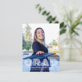 Modern Trendy Photo Afstuderen Aankondiging Kaart (Staand voorkant)