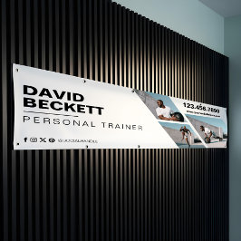 Modern Trendy Photo Collage Fitness Trainer Brand Spandoek