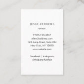 Modern Trendy Photo Visitekaartje (Achterkant)