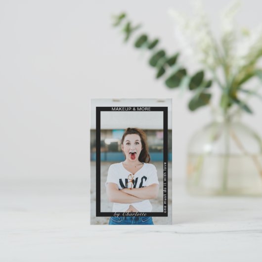 Modern Trendy Photo Visitekaartje (Staand voorkant)