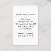 Modern Trendy Photo Visitekaartje (Achterkant)