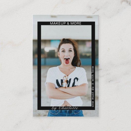 Modern Trendy Photo Visitekaartje (Voorkant)