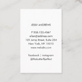 Modern Trendy Photo Visitekaartje (Achterkant)