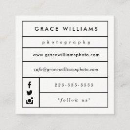 Modern Trendy Photography Visitekaartjes