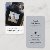 Modern Trendy Photoshop Verticaal Visitekaartje (Voorkant / Achterkant)