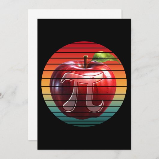 Modern Trendy Pi Day appelfruit Kaart (Voorkant / Achterkant)