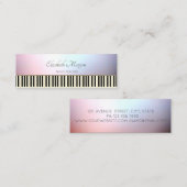 Modern, Trendy, Piano Keys, Music Teacher Mini Visitekaartje (Voorkant / Achterkant)