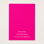Modern trendy pink jewelry earring display card visitekaartje (Achterkant)