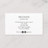 Modern Trendy Pink Neon Lashes Beauty Business Aut Visitekaartje (Achterkant)