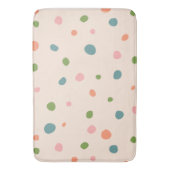Modern trendy polka stipt patroon schattig roze badmat (Voorkant Verticaal)
