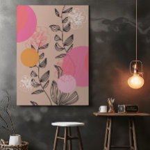 Modern trendy poster voor kunstmuurkunst