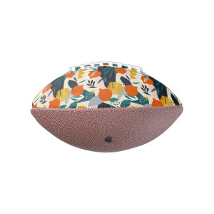 Modern Trendy Preppy Chic Apricot and Leaves American Football