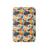 Modern Trendy Preppy Chic Apricot and Leaves Badmat (Voorkant Verticaal)
