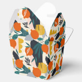 Modern Trendy Preppy Chic Apricot and Leaves Bedankdoosjes (Geopend)