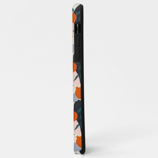 Modern Trendy Preppy Chic Apricot and Leaves Case-Mate iPhone Case (Achterkant/links)