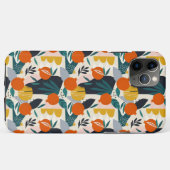 Modern Trendy Preppy Chic Apricot and Leaves Case-Mate iPhone Case (Achterkant (horizontaal))