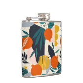 Modern Trendy Preppy Chic Apricot and Leaves Heupfles (Rechts)