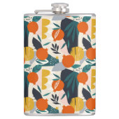 Modern Trendy Preppy Chic Apricot and Leaves Heupfles (Voorkant)