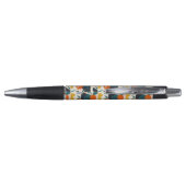 Modern Trendy Preppy Chic Apricot and Leaves Pen (Achterkant)