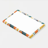 Modern Trendy Preppy Chic Apricot and Leaves Post-it® Notes (Schuin)