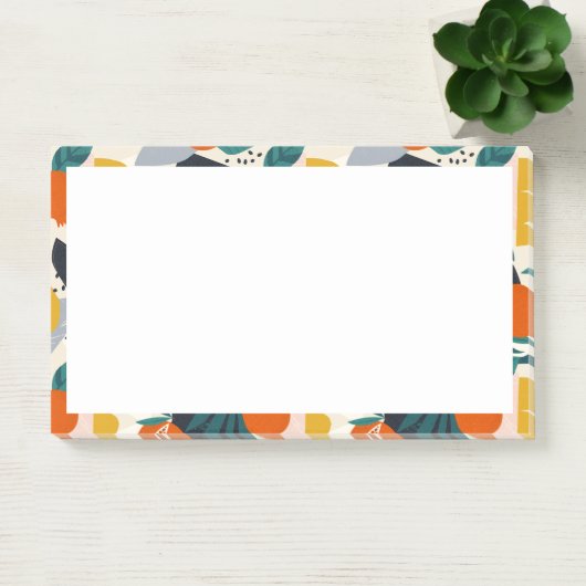 Modern Trendy Preppy Chic Apricot and Leaves Post-it® Notes (Kantoor)