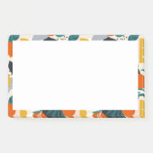 Modern Trendy Preppy Chic Apricot and Leaves Post-it® Notes (Voorkant)