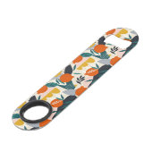 Modern Trendy Preppy Chic Apricot and Leaves Speed Flessenopener (Voorkant Gekanteld)