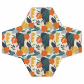 Modern Trendy Preppy Chic Apricot and Leaves Voetbal (Enkel)