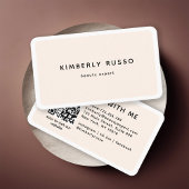 Modern, Trendy, QR Code, Salon Visitekaartje
