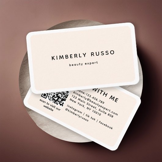 Modern, Trendy, QR Code, Salon Visitekaartje