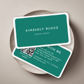 Modern, Trendy, QR Code, Salon Visitekaartje