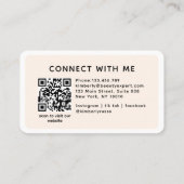 Modern, Trendy, QR Code, Salon Visitekaartje (Achterkant)