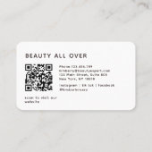 Modern, Trendy, QR-code, Salon, Vrouwen-Logo Busin Visitekaartje (Achterkant)