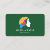 Modern, Trendy, QR-code, Salon, Vrouwen-Logo Visitekaartje (Voorkant)