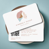 Modern, Trendy, QR-code, Salon, Vrouwen-Logo Visitekaartje