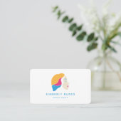 Modern, Trendy, QR-code, Salon, Vrouwen-Logo Visitekaartje (Staand voorkant)