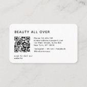 Modern, Trendy, QR-code, Salon, Vrouwen-Logo Visitekaartje (Achterkant)
