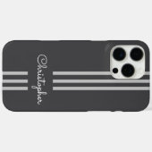 Modern Trendy Racing Stripes monogrammed Case-Mate iPhone Case (Achterkant (horizontaal))