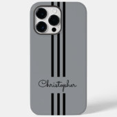 Modern Trendy Racing Stripes monogrammed Case-Mate iPhone Case (Achterkant)