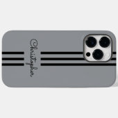 Modern Trendy Racing Stripes monogrammed Case-Mate iPhone Case (Achterkant (horizontaal))
