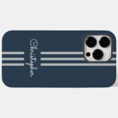 Modern Trendy Racing Stripes monogrammed Case-Mate iPhone Case (Achterkant (horizontaal))