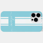 Modern Trendy Racing Stripes monogrammed Case-Mate iPhone Case (Achterkant (horizontaal))