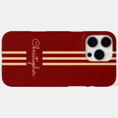 Modern Trendy Racing Stripes monogrammed Case-Mate iPhone Case (Achterkant (horizontaal))